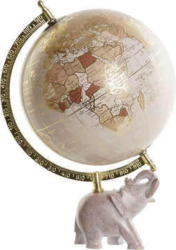 Wereldbol DKD Home Decor Bruin Gouden PVC Metaal Steen 22 x 20 x 33 cm
