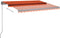 vidaXL - Luifel - automatisch - met - LED - windsensor - 350x250 - cm - oranje - bruin