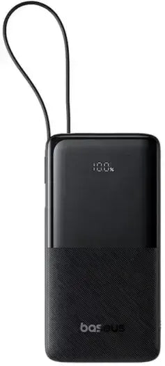 Baseus Bipow 2 - Powerbank 20.000mAh - Geïntegreerde USB-C kabel - Zwart