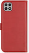 Selencia Hoesje Geschikt voor Samsung Galaxy A22 (5G) Hoesje Met Pasjeshouder - Selencia Echt Lederen Bookcase - Rood
