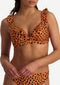 Beachlife Leopard Spots - Ruffle bikinitop - Voorgevormde cups en beugel - Dierenprint