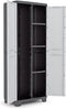 Keter Linear Utility Opbergkast - 68x173x39 cm - 3 halve planken - Grijs/Zwart