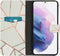 iMoshion Hoesje Geschikt voor Samsung Galaxy S21 Plus Hoesje Met Pasjeshouder - iMoshion Design Softcase Bookcase - Meerkleurig / White Graphic