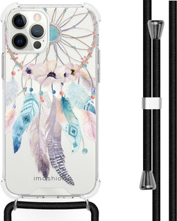 iMoshion Hoesje Geschikt voor iPhone 12 Pro / 12 Hoesje Met Koord - iMoshion Design Hoesje met Koord - Transparant / Meerkleurig / Dreamcatcher
