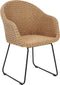 Cody Rotan Tuinstoelen - Kuipstoelen - Inclusief kussens - Natuurkleur (2 stuks)