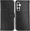 Selencia Samsung Galaxy A55 - Echt Lederen Bookcase - 3 Pashouders - Zwart