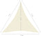 vidaXL - Zonnezeil - 160 - g/m² - 5x7x7 - m - HDPE - crèmekleurig