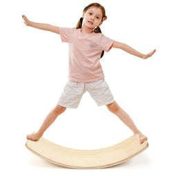Coast Wooden Balance Board Board Waldorf Board gemaakt van hout voor kind 90 x 39 x 19,5 cm Natuur