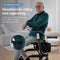 Safe Age® Rollator - Lichtgewicht opvouwbaar - Gevoerde zitting en rugleuning - Zwart