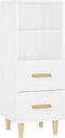 vidaXL - Dressoir - 34,5x34x90 - cm - bewerkt - hout - wit