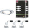 Paulmann Nova - LED-inbouwlamp zwenkbaar 3x6W 470lm 2700K Alu gedraaid (set van 3)