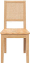 vidaXL - Eetkamerstoelen - massief rubberhout - naturel
