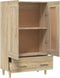 vidaXL - Hoge - kast - 70x31x115 - cm - bewerkt - hout - sonoma - eikenkleurig