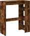 vidaXL - Bartafel - met - rekken - 90x40x103,5 - cm - bewerkt - hout - gerookt - eiken