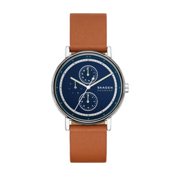 Skagen SIGNATUR - Polshorloge - 40 mm - Zilverkleurig/Bruin