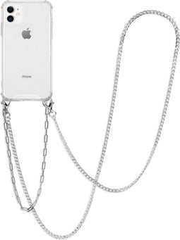 iMoshion Hoesje Geschikt voor iPhone 11 Hoesje Met Koord - iMoshion Backcover met koord + armband - Ketting - Transparant