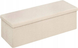 Eugad Opbergbank met Deksel - Beige - 110 x 38 x 38 cm