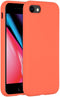 Accezz Liquid Silicone Backcover - iPhone SE (2022 / 2020) / 8 / 7 - Schokabsorberend - Oranje