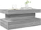 vidaXL - Salontafel - met - LED-verlichting - 90x50x40 - cm - grijs - sonoma - eiken