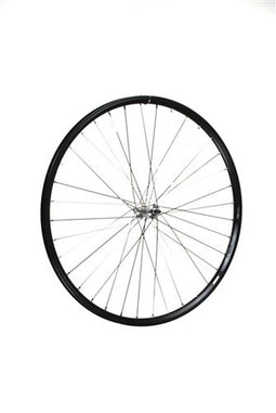 Voorwiel 28 inch 622 geheel zwart rvs spaak