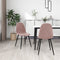 vidaXL - Eetkamerstoelen - 2 - st - fluweel - roze