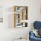 vidaXL - Wandschappen - kubus - 2 - st - 50x15x50 - cm - hout - artisanaal - eiken