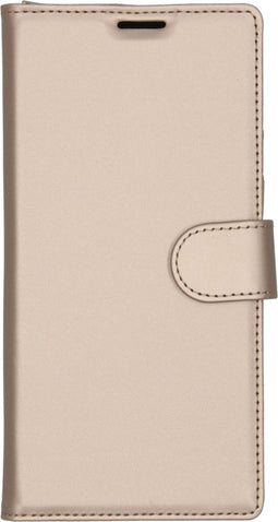 Accezz Hoesje Geschikt voor Samsung Galaxy Note 10 Plus Hoesje Met Pasjeshouder - Accezz Wallet Softcase Bookcase - goud