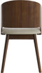 Niebla eetkamerstoel - hout bruin+beige