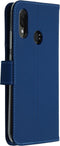 Accezz Hoesje Geschikt voor Huawei P Smart (2019) Hoesje Met Pasjeshouder - Accezz Wallet Softcase Bookcase - Blauw