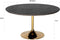 Richmond Interiors Eettafel Blackbone gold 140Ø (Black rustic)