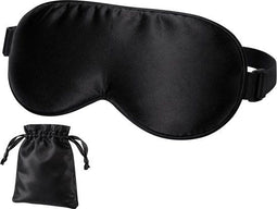 Nuvance Slaapmasker - Zijden Oogmasker - 100% Verduisterend - Verstelbaar - Zwart