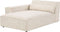 HELLNAR - Chaise longue - Beige - Rechtszijdig - Fluweel