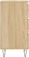 vidaXL - Dressoir - 40x35x70 - cm - bewerkt - hout - sonoma - eikenkleurig