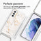 iMoshion Hoesje Geschikt voor Samsung Galaxy S21 Hoesje Met Koord - iMoshion Design Hoesje met Koord - Wit / White Marble