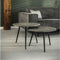 Salontafel Moncton Set van 2 rond metallic - Grijs