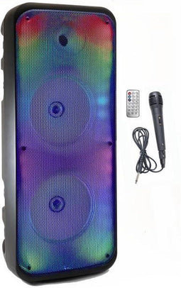 Verlichte Karaokeluidspreker - INOVALLEY - KA25-FIRE - Bluetooth V5.0 - 64 cm - 850 W - Zwart