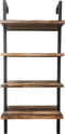 Wandkast wandrek ladder Stoer metaal hout industrieel design open boekenkast 152 cm hoog zwart