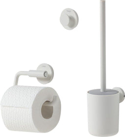 Tiger Urban Toiletaccessoireset - Toiletborstel met houder - Toiletrolhouder zonder klep - Handdoekhaak - Wit