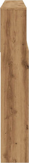 vidaXL - Hoofdbordkast - 160x19x103,5cm - bewerkt - hout - artisanaal - eikenkleur