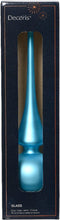 Decoris Kerst piek - ijsblauw - 26 cm - glas - mat - kerstboompiek