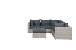 Garden impressions - Silverbird lounge set 4-dlg vintage willow H dia. 6mm/ r. black