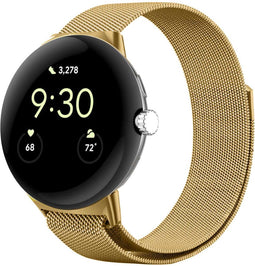 imoshion Milanees magnetisch bandje - Geschikt voor Google Pixel Watch / Watch 2 / Watch 3 (41 mm) - Goud
