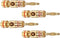 Oehlbach Banana B2 - Kabels - Goud (4 stuks)