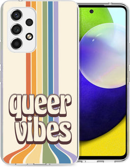 imoshion Hoesje Geschikt voor Samsung Galaxy A53 Hoesje Siliconen - imoshion Design hoesje - Meerkleurig / Queer Vibes