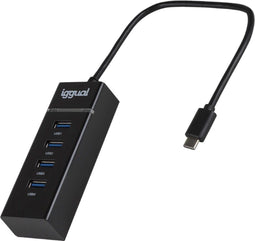 iggual IGG319239 interface hub USB 3.2 Gen 1 (3.1 Gen 1) Type-C 5000 Mbit/s Zwart