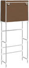 vidaXL - Opbergrek - voor - boven - wasmachine - 2-laags - 71x29,5x170,5 - cm - bruin