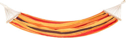 Lifetime Garden hangmat - oranje-geel - 100% katoen - met spreidstokken en metalen ringen