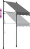 vidaXL - Luifel - uittrekbaar - 100x150 - cm - stof - en - staal - antracietkleurig