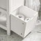 SoBuy FRG126-W - Hoge Badkamerkast - 3 Planken & 2 Lades - Wit - 30x30x144cm