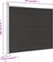 vidaXL - Schuttingpaneel - 175x146 - cm - HKC - zwart